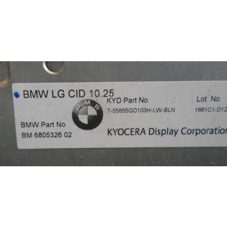 ÁR/DB! [GYÁRI BONTOTT] BMW - MULTIMÉDIA KIJELZŐ , (10.25") CID - 7-ES / G11 ; G12