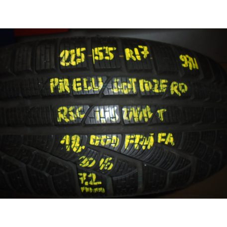 1 DB!  [GYÁRI HASZNÁLT] 225/55R17 - 97H - PIRELLI SOTTOZERO - TÉLI GUMI, RSC DEFFEKTTŰRŐ - DOT: 3016 - 7,2mm 
