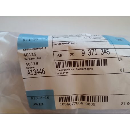 (GYÁRI ÚJ) BMW Tetőantenna burkolat 1-es F40 / 3-as G21 / 4-es G22 / G82 M4 / 5-ös G31+LCI / 6-os G32 GT+LCI / iX3 G08 BEV+LCI / X3  G01+LCI / G08+LCI /  M F97+LCI / X4 G02+LCI / M F98+LCI / X5 G05 