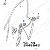   [GYÁRI ÚJ] BMW ABLAKEMELŐ BOWDENVEZETŐ |  X3 E83+LCI | 51 33 3448643