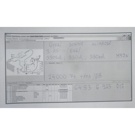 ÁR/DB [GYÁRI BONTOTT] BMW - KLÍMACSŐ - 3-AS -/E46/ - |CSZ.: 6925717|