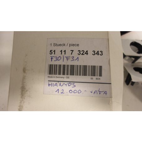 [GYÁRI ÚJ] BMW F30/F31 ELSŐ LÖKHÁRÍTÓ UTÓLAGOS PDC SZETT TARTÓ (HIÁNYOS) 7324343