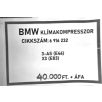   [GYÁRI BONTOTT] BMW - KLÍMAKOMPRESSZOR - 3-AS (E46); X3 (E83)- CIKKSZÁM: 6916232 -