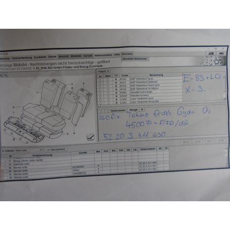 [GYÁRI ÚJ] BMW Isofix Takaró fedél / X3 E83+lci (Ár/db!)