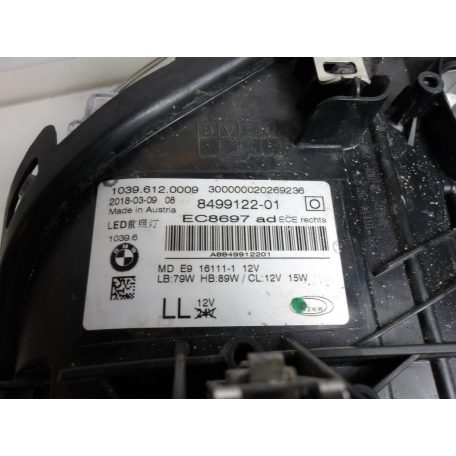 [GYÁRI BONTOTT] BMW JOBB OLDALI ADAPTIVE LED FÉNYSZÓRÓ | 5-ÖS G30 / G31 | 8499122