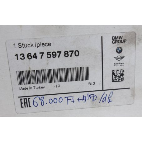 [GYÁRI ÚJ] BMW - INJEKTOR , BEFECSKENDEZŐ - 1-ES ; 2-ES ; 3-AS ; 4-ES ; 5-ÖS ; 6-OS ; 7-ES; X1 ; X3 ;X5 ;X6 ; Z4 - 7597870