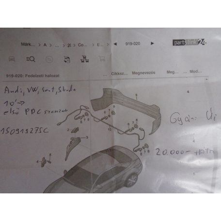 Gyári új AUDI, Volkswagen, Seat, Skoda - Első PDC Szenzor (2010-től) Ár/db!