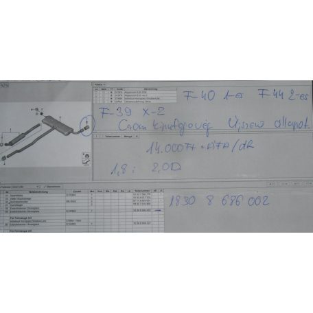 ÁR/DB! [GYÁRI ÚJSZERŰ] BMW - CHROME KIPUFOGÓ VÉG (1,8i ; 2.0D) - 1-ES / F40 ; 2-ES / F44 ; X2 / F39 - 18308686002