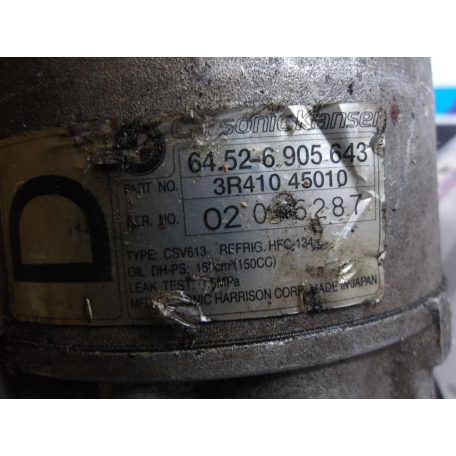 [GYÁRI BONTOTT] BMW - KLÍMAKOMPRESSZOR - 3-AS - (E46); X3 - (E83+LCI) - CIKKSZÁM: 9145353 -