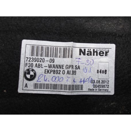 [GYÁRI ÚJ] BMW CSOMAGTÉR KÁRPIT | 3-AS / 4-ES | 5147 7239020