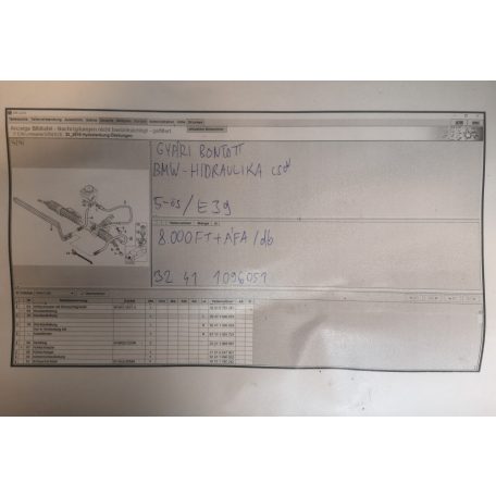 [GYÁRI BONTOTT] BMW - HIDRAULIKA CSŐ - 5-ÖS - /E39/ -| 1096051|
