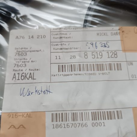 (GYÁRI ÚJ) BMW Hosszbordás szíj 