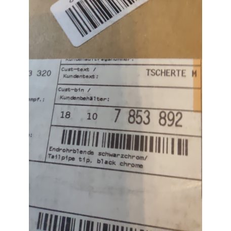 (GYÁRI ÚJ) BMW Kipufogóvég fekete króm 2-es F87 M2 LCI / 3-as F80 M3+LCI / 4-es F82 M4+LCI / F83 M4+LCI