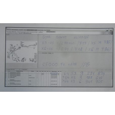 ÁR/DB [GYÁRI BONTOTT] BMW - KLÍMACSŐ - X5-ÖS - /E70+LCI/F15/M F85/; X6-OS E71/ F16/ M F86/ -- |CSZ.:  9271894|