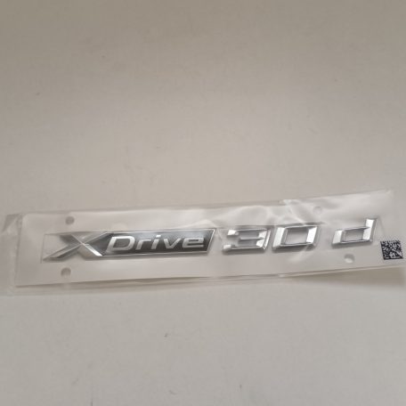 (GYÁRI ÚJ) BMW Öntapadós matrica 'XDrive 30d'  X5 G05+LCI / X7 G07