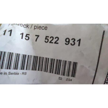 (GYÁRI ÚJ) BMW Kartergázcső 1-es sorozat E87 / 3-as sorozat E90 / E91 / 5-ös sorozat E60 / E61 / 6-os sorozat E63 / E64 / 7-es sorozat E65 / E66 / Z4 E85 / E86
