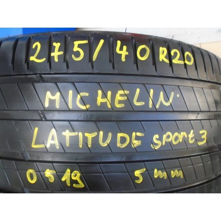 ÁR / DB [GYÁRI BONTOTT] MICHELIN LATITUDE SPORT 3 ZP| 275/40R20 106Y XL | 0519 | 5mm 