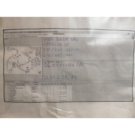 [GYÁRI BONTOTT] BMW - HIDRAULIKA CSŐ - M5-ÖS - /E60/E61 LCI/; M6-OS -/E63/E64/ -| 2282816 |