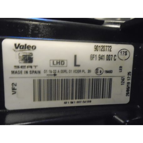 [GYÁRI BONTOTT, SÉLŰLT] SEAT IBIZA V - LED FÉNYSZÓRÓ | FÜLSÉRÜLT | 90120772