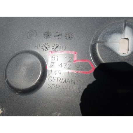 [GYÁRI KIS SÉRÜLT] BMW HÁTSÓ LÖKHÁRÍTÓ BETÉT | I3 I01 +LCI | 51 12 7472924