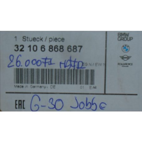[GYÁRI ÚJ] BMW - KORMÁNYÖSSZEKÖTŐ , JOBB OLDALI - 5-ÖS , 6-OS ; 7-ES ; 8-AS / G30 ; F90 M5; G31; G32 GT; G11+LCI; G12+LCI; G14; F91 M8; G15; F92 M8, G16 GC; F93 M8 - 3210 6868687