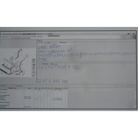 [GYÁRI BONTOTT] BMW - HIDRAULIKA CSŐ - 1-ES - /E81/E82/E87 LCI/E88/; 3-AS -/E90+LCI/E91+LCI/E92+LCI/E93+LCI/ -| 6774306 |