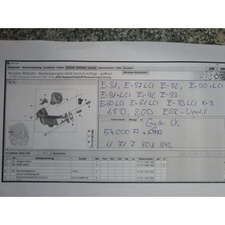 [GYÁRI ÚJ] BMW EGR szelep - 1-es/ 3-as/ 5-ös / X3 / 1,8D ; 2,0D