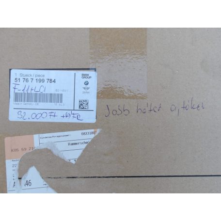 (ÁR/DB)[GYÁRI ÚJ] BMW JOBB ÉS BAL HÁTSÓ AJTÓKÉDER | 5-ÖS F11 + LCI |  51 76 7199783 & 51 76 7199784