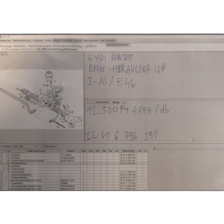 [GYÁRI BONTOTT] BMW - HIDRAULIKA CSŐ - 3-AS / E46 - 32416796391