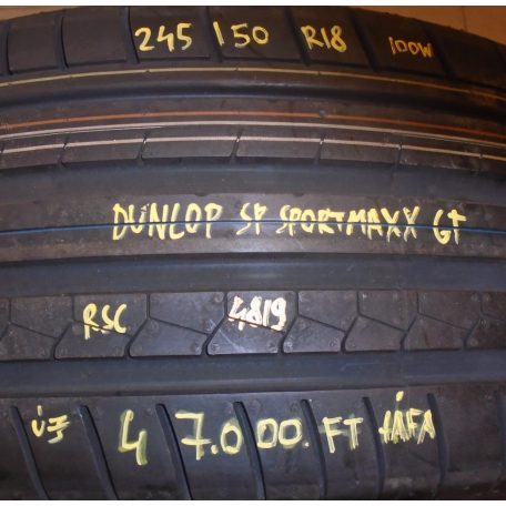 [GYÁRI ÚJ] 1DB NYÁRI GUMI - 245/50R18 - 100W - DUNLOP - SPORTMAXX GT - RSC DEFEKT TŰRŐ - DOT: 4819 -
