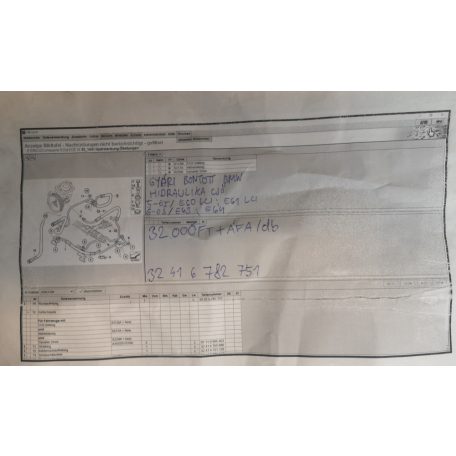 [GYÁRI BONTOTT] BMW - HIDRAULIKA CSŐ - 5-ÖS - /E60 LCI/E61 LCI/; 6-OS -/E63 LCI/E64 LCI/ -| 6782751|