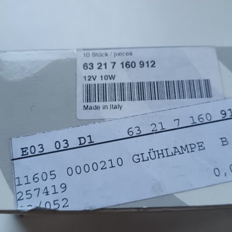 (GYÁRI ÚJ) BMW Izzó 