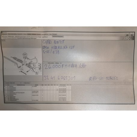 [GYÁRI BONTOTT] BMW - HIDRAULIKA CSŐ - 5-ÖS - /E39/ -| 6765301|