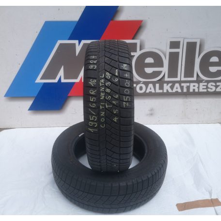 ÁR/2DB! [GYÁRI HASZNÁLT] TÉLI GUMI - 195/ 65R16 - 92H - CONTINENTAL - TS830P- DOT: 4516; 6mm