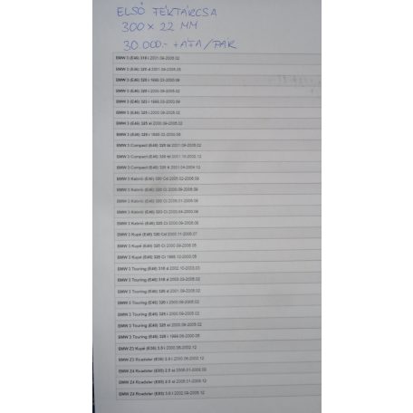 ÁR/ PÁR [UTÁNGYÁRTOTT ÚJ] ATE - ELSŐ FÉKTÁRCSA - 300 X 22 MM - 3-AS , Z3 , Z4 / E46 ; E36 ; E85 