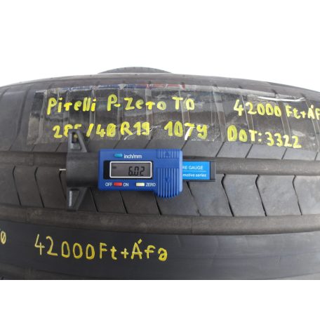 (2db | ÁR/DB)[GYÁRI HASZNÁLT] PIRELLI - P ZERO T0 (TESLA MODEL S gyári) | 285/40R19 107Y DOT: 3322 | 6.02MM