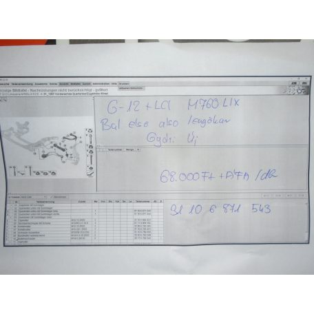 [GYÁRI ÚJ] BMW - LENGŐKAR , BAL OLDALI ELSŐ, ALSÓ  - 7-ES G12 +LCI |M760iX M760LiX| 