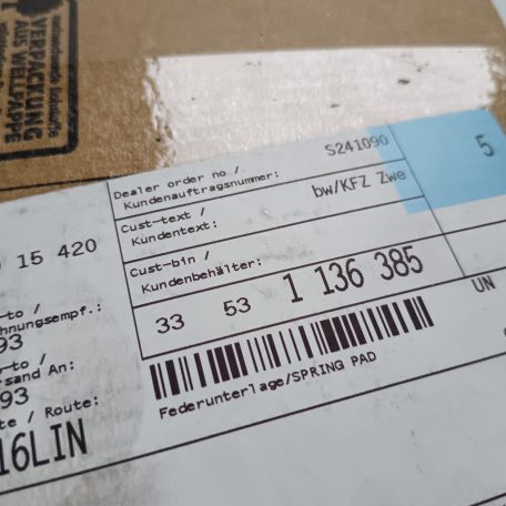 (GYÁRI ÚJ) BMW Rugótányér 3' E30 / E36/ E46 / X3 E83+LCI / Z3 E36 / Z4 E85 / Z4 E86 / Z4 E89