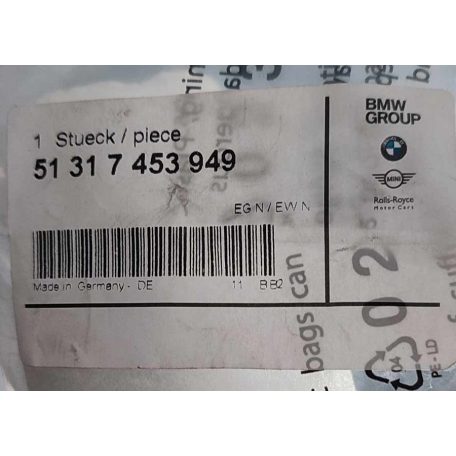 (GYÁRI ÚJ) BMW Díszléc szélvédőre bal oldal 1-es sorozat F40
