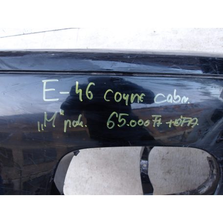 [GYÁRI BONTOTT] BMW ELSŐ LÖKHÁRÍTÓ "M"  | 3-AS E46 COUPÉ CABRIO | FEKETE