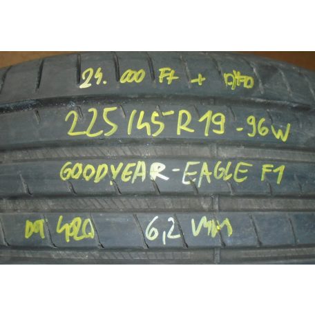 ÁR/DB! [GYÁRI BONTOTT] NYÁRI GUMI - 225 / 45 R19 - 96W - GOODYEAR - EAGLE F1 - DOT: 4020 ; 6,2MM 
