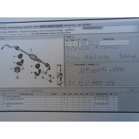 [bontott] BMW - Hátsó stabilizátor / 7-es sorozat / f01+LCI , F02 +LCI 