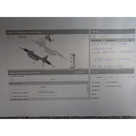 BMW X3 M F97/X4 M F98 Kormánymű /Gyári bontott újszerű/