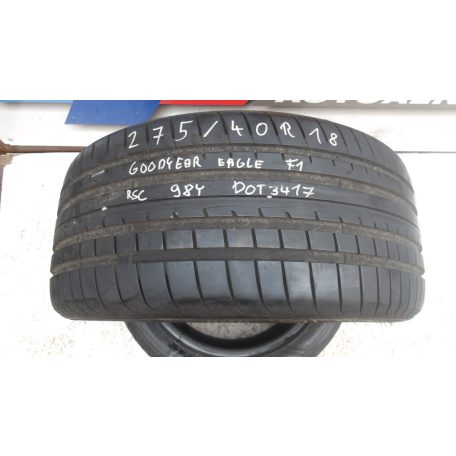 ÁR/DB GYÁRI HASZNÁLT GOODYEAR EAGLE F1 RSC 98Y NYÁRI GUMI 275/40R18 DOT3417