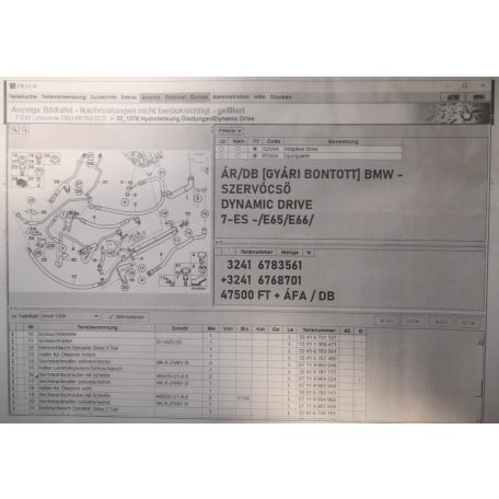ÁR/DB [GYÁRI BONTOTT] BMW - SZERVÓCSŐ - DYNAMIC DRIVE - 7-ES -/E65/E66/ - |3241	6783561 + 6768701|