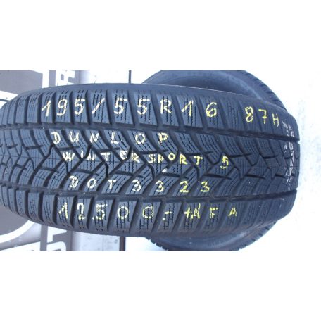 ÁR/DB[GYÁRI HASZNÁLT ]DUNLOP WINTERSPORT 5 195/55R16 87H TÉLI GUMI DOT3323