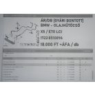 ÁR/DB [GYÁRI BONTOTT] BMW - OLAJHŰTŐ CSŐ  - X5 / E70 LCI  - 1722 8510896