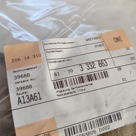 (GYÁRI ÚJ) BMW Bal oldalsó ablakkkeret X3 E83+LCI