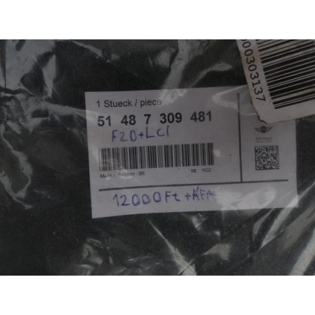 [GYÁRI ÚJ] BMW BAL ELSŐ AJTÓ HANGSZIGETELŐ HAB | 1-ES F20 +LCI | 51 48 7309481