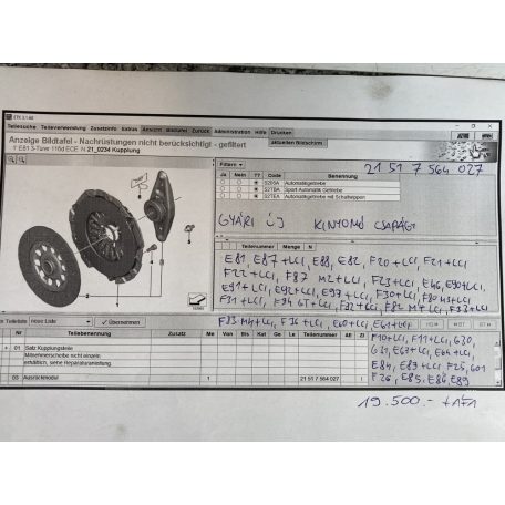[GYÁRI ÚJ] BMW kinyomó csapágy /1/2/3/4/5/6/X1/X3/X4/Z4